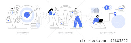 Entrepreneurship success abstract concept vector illustrations. 96885802