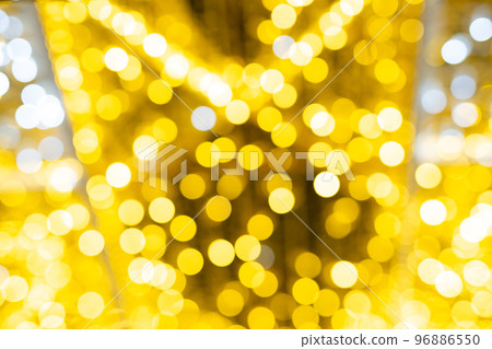 Defocused Lights Background. Golden unfocused light background 96886550