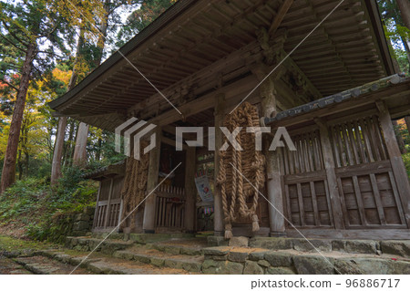 志賀百濟寺仁王門秋景 96886717