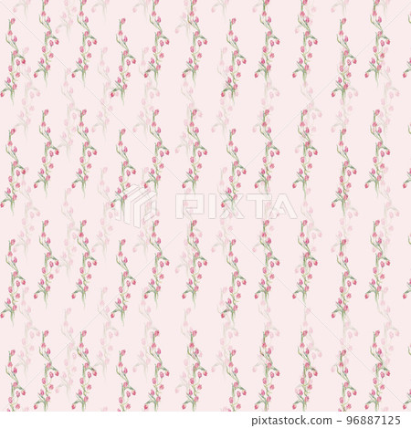 Seamless easter pattern with watercolor pink tulips is perfect for the design of paper, fabrics, packaging, souvenirs, textiles, gifts elements for decoration and design of printing, greeting cards. Seamless easter pattern with watercolor pink tulips is perfect for the design of paper, fabrics, packaging, souvenirs, textiles, gifts elements for decoration and design of printing, greeting cards. 96887125