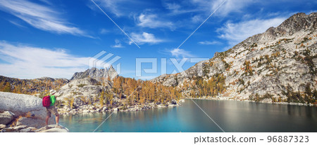 Alpine lake 96887323