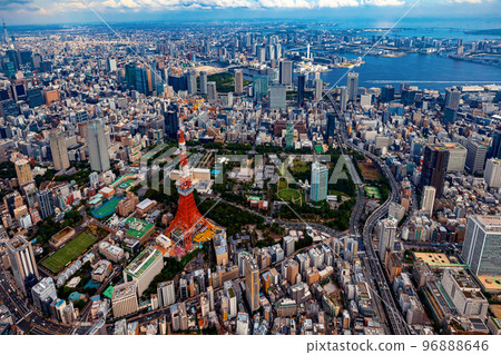 Aerial view of Tokyo Tower Tokyo, Japan 96888646