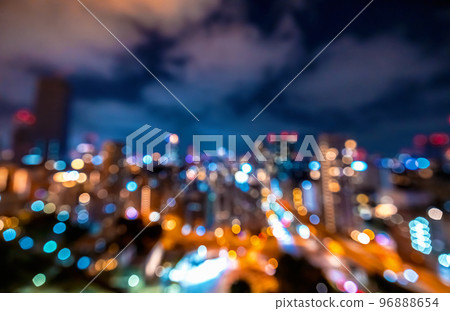 Blurred abstract bokeh cityscape background in Tokyo Blurred abstract bokeh cityscape background in Tokyo 96888654