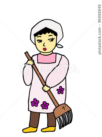 A woman who likes to clean her neighborhood 96888848