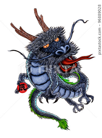 Dragon year New Year's card parts dragon illustration 96889028