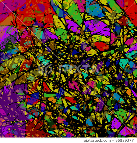 Abstraction mosaic line tree branches. Vector illustration 96889377