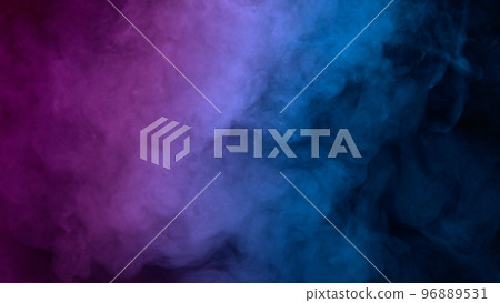 Neon atmospheric smoke, abstract background, close-up. 96889531
