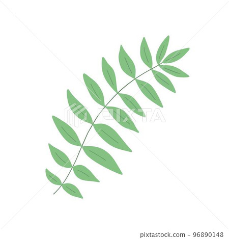 Christmas plant, decorative branch with leavess for home decor, festive holiday arrangement, vector illustration for seasonal greeting card, invitation, banner Christmas plant, decorative branch with leavess for home decor, festive holiday arrangement, vector illustration for seasonal greeting card, invitation, banner 96890148