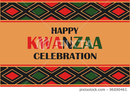 Happy Kwanzaa colorful conceptual banner. Happy Kwanzaa colorful conceptual banner. 96890461