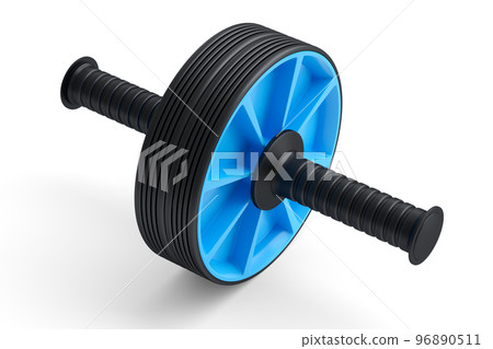 AB roller for abdominal muscles isolated on white background. AB roller for abdominal muscles isolated on white background. 96890511