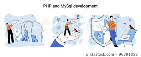 PHP and MySql development. Software website developer, programmer service, programming language 96891859