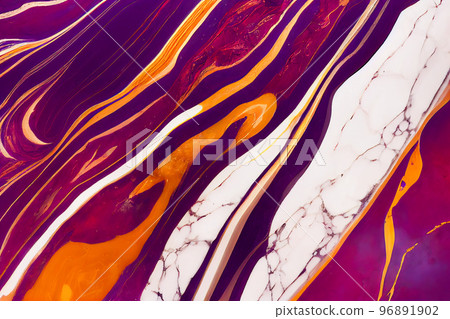 Violet and orange marble abstract background. Decorative acrylic paint pouring rock marble texture. Horizontal Black and yellow wavy abstract pattern. Violet and orange marble abstract background. Decorative acrylic paint pouring rock marble texture. Horizontal Black and yellow wavy abstract pattern. 96891902