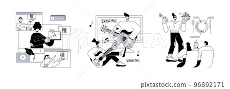 Supplementary education abstract concept vector illustration set. Foreign language workshop, online music lesson, health and nutrition workshop, native speaker course, learn cooking abstract metaphor. Supplementary education abstract concept vector illustration set. Foreign language workshop, online music lesson, health and nutrition workshop, native speaker course, learn cooking abstract metaphor. 96892171
