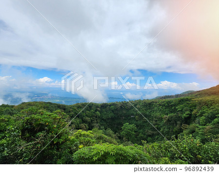 Green mombacho volcano crater 96892439