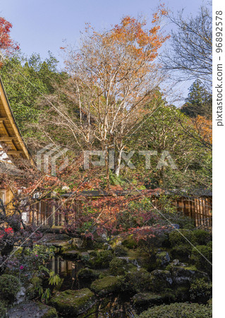 Tsurukame Garden at Hosen-in Temple in Ohara, Kyoto in late autumn Tsurukame Garden at Hosen-in Temple in Ohara, Kyoto in late autumn 96892578