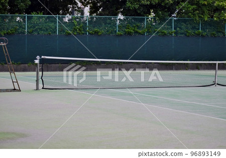Outdoor tennis court with artificial turf Outdoor tennis court with artificial turf 96893149