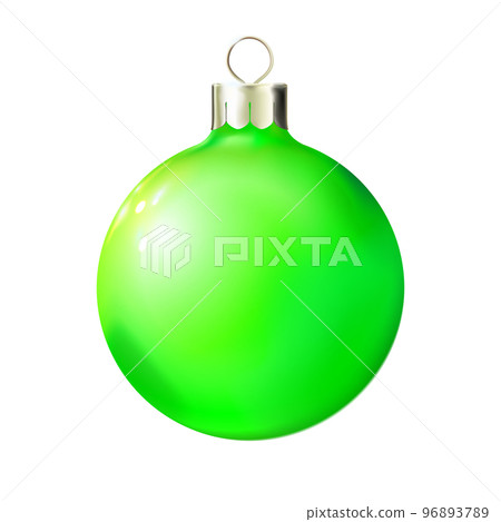 Christmas green ball, bauble 3d realistic. Merry xmas and New year design png element Christmas green ball, bauble 3d realistic. Merry xmas and New year design png element 96893789