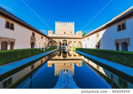 Spain Alhambra palace Arrayanes courtyard 96894044