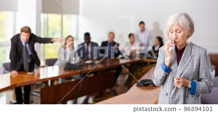 Fired miserable senior white female employee 96894101