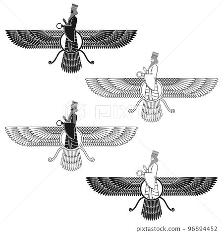 Zoroastrianism Symbol Silhouette 96894452