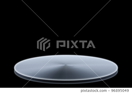 3D rendering silver gray metal texture product exhibition display stand 96895049