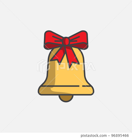 Bell with red bow symbol Bell with red bow symbol 96895466