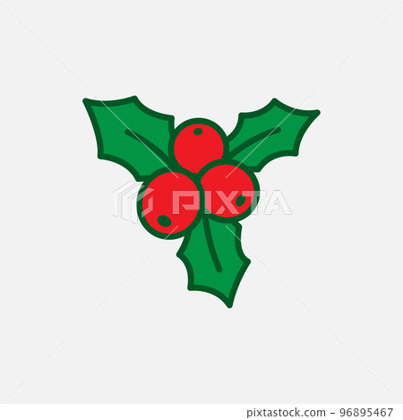 Holly berry icon. Holly berry icon. 96895467