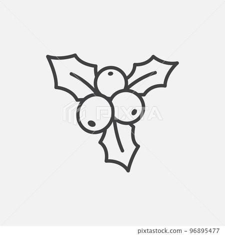 Holly berry icon. Holly berry icon. 96895477