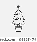 Fir tree icon design 96895479