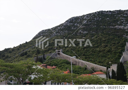 Burial wall of Ston near Dubrovnik, Croatia 96895527