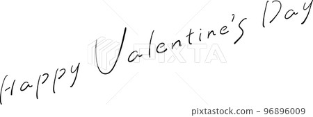 Happy Valentine's Day brush pen illustration Happy Valentine's Day brush pen illustration 96896009