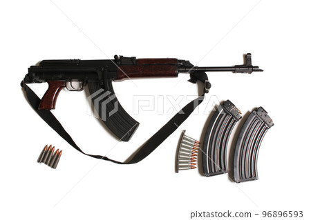 Czech Military Assault Rifle vz 58 Isolated on White Background Czech Military Assault Rifle vz 58 Isolated on White Background 96896593