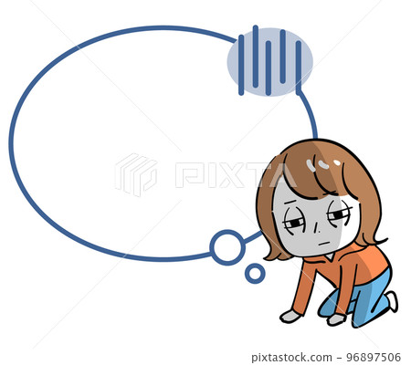 Female speech bubble emptiness 96897506