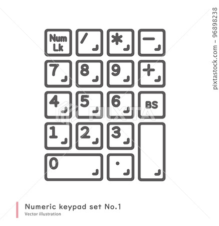 簡單易用的數字小鍵盤圖標集No.1 96898238