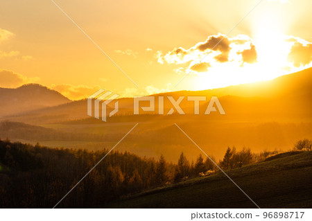 Hokkaido, Biei in autumn, October, Japan Hokkaido, Biei in autumn, October, Japan 96898717