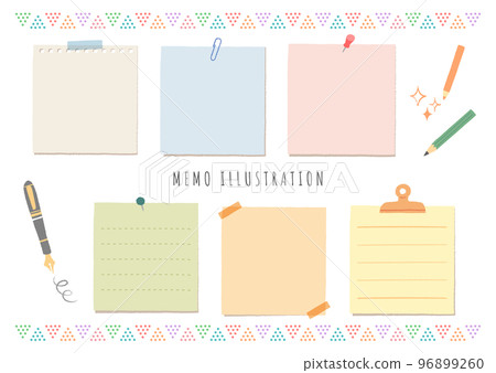 備忘錄紙的插圖 備忘錄紙的插圖 96899260