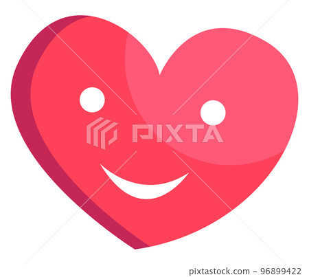 Heart Balloon with Happy Facial Expression Vector Heart Balloon with Happy Facial Expression Vector 96899422