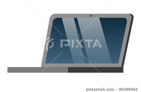Isolated Electronic Device, Opened Laptop for Work Isolated Electronic Device, Opened Laptop for Work 96899468