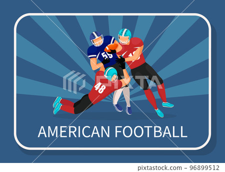 Attack on Opponent, Team Game, American Football Attack on Opponent, Team Game, American Football 96899512