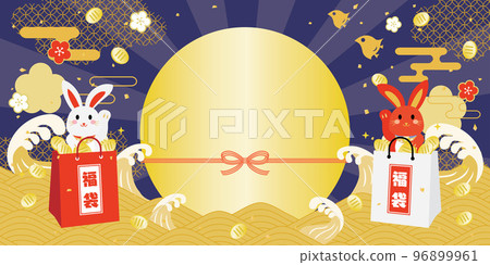 兔年新年特賣背景圖 96899961