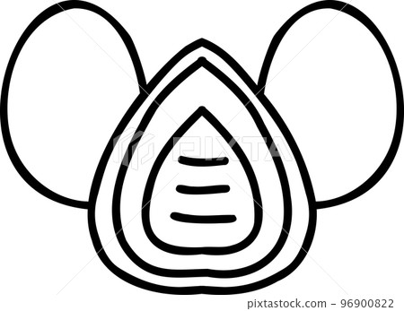 Hand Drawn mask illustration 96900822