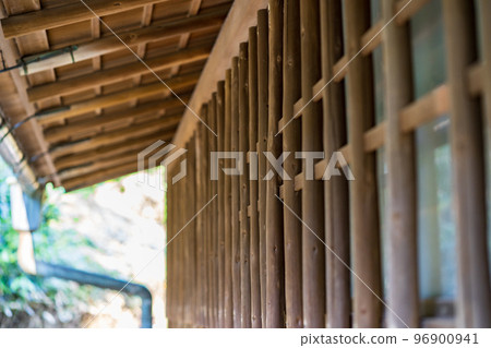 Lattice window of an old Japanese house Lattice window of an old Japanese house 96900941