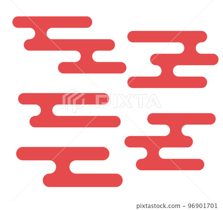 紅色的 Egasumi 的插圖 紅色的 Egasumi 的插圖 96901701