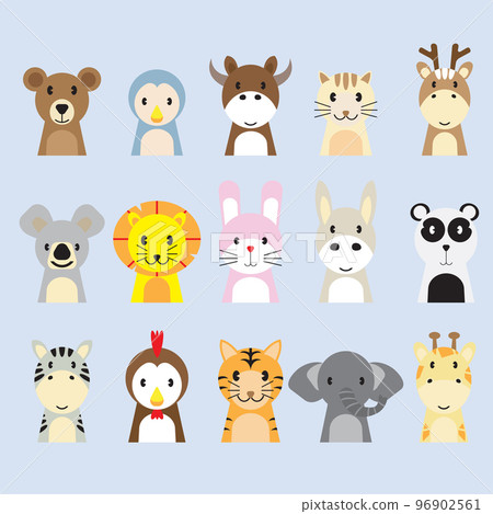 vector animal bundle cartoon style for kid vector animal bundle cartoon style for kid 96902561