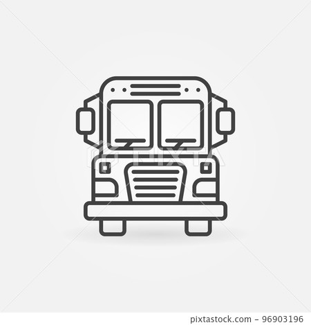 School Bus vector outline icon. Schoolbus concept symbol School Bus vector outline icon. Schoolbus concept symbol 96903196