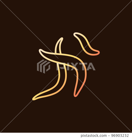 Intestinal Helminths vector concept yellow line icon or sign Intestinal Helminths vector concept yellow line icon or sign 96903232