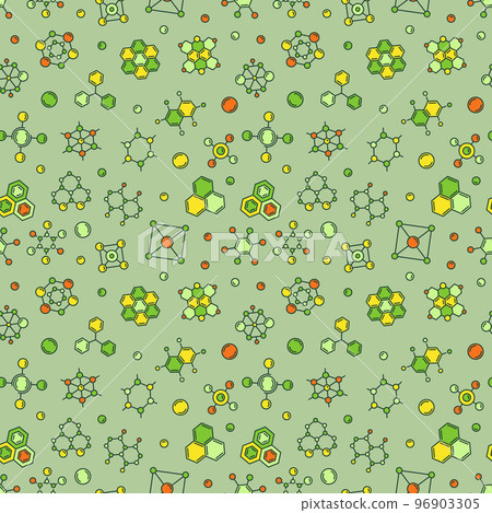 Vector Concept Green Seamless Pattern with Chemical Formulas Vector Concept Green Seamless Pattern with Chemical Formulas 96903305