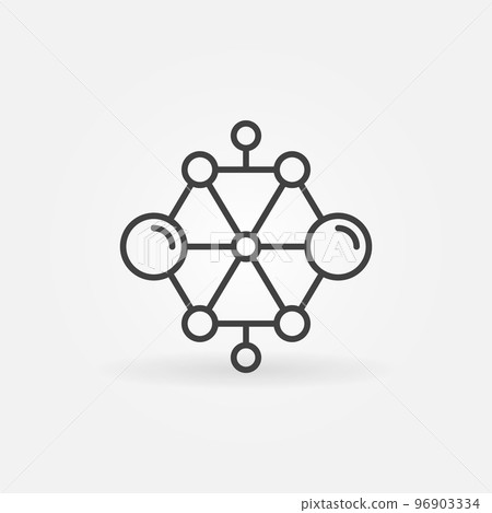 Molecular Structure vector Chemical Formula concept line icon or symbol Molecular Structure vector Chemical Formula concept line icon or symbol 96903334