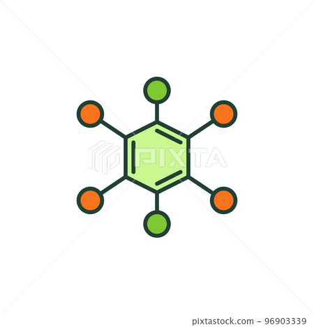 Simple Chemistry Molecule vector Chemical concept colored icon 96903339