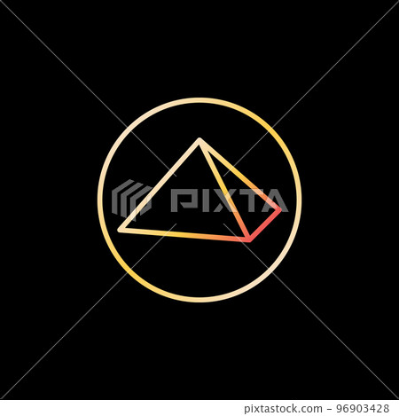 Egyptian Pyramid vector Egypt History concept linear round colorful icon Egyptian Pyramid vector Egypt History concept linear round colorful icon 96903428